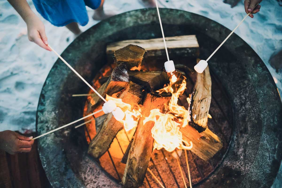 beach bonfire