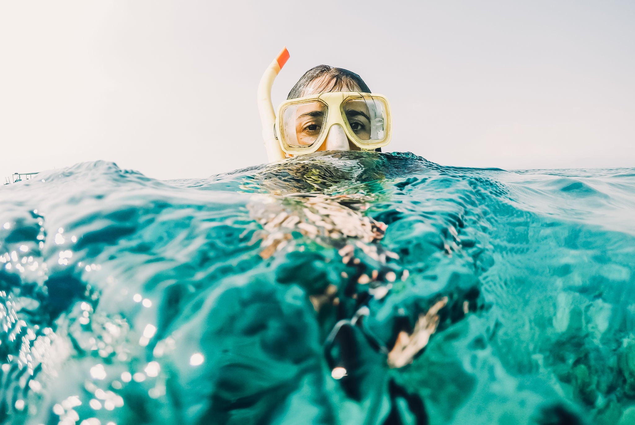 Snorkeling is a happy alternative to SCUBA diving.